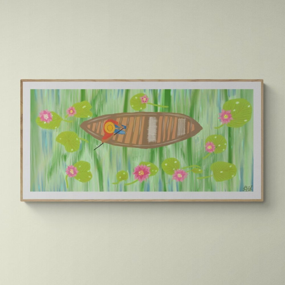 Water Lillies | Modern Wall Art Decor | Minimalist Digital Prints